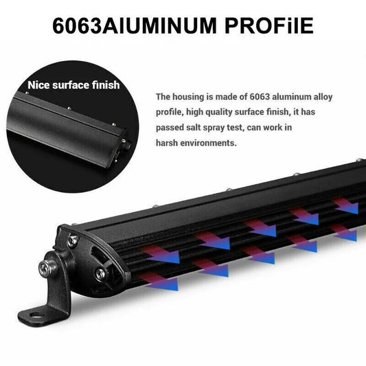 Slim Spot Flood LED-ramp för terrängkörning 12V 24V LED-ljusramp/arbetsljus för