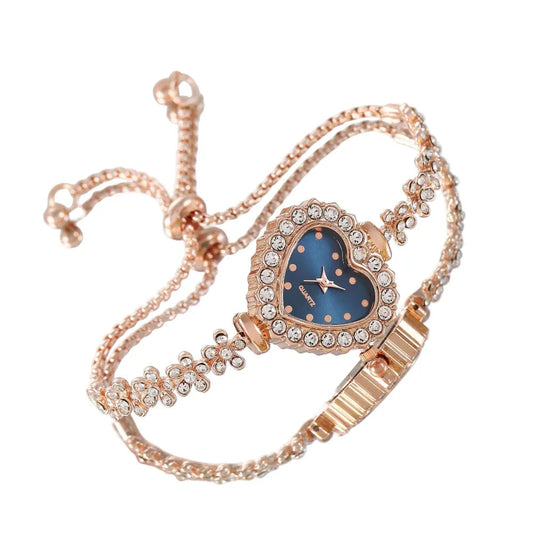 Flower Chain Diamond-Embedded Women's Elegant All-Match Watch