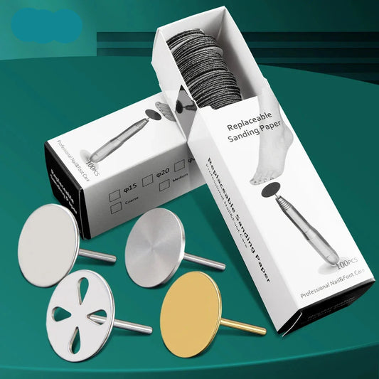 Replaceable Sandpaper 25MM Pedicure Disc for Dead Skin Calluses Removal Foot Rasp Files