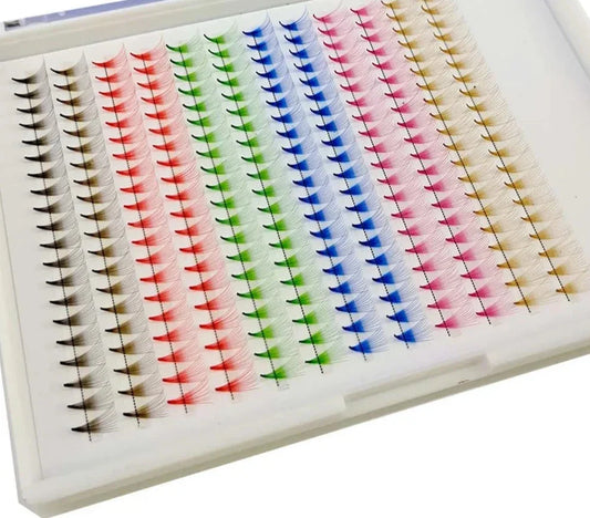 6 Color CD Curl False Eyelashes 10D 0.05/0.07 Thickness Mix Colored Lashes Volume