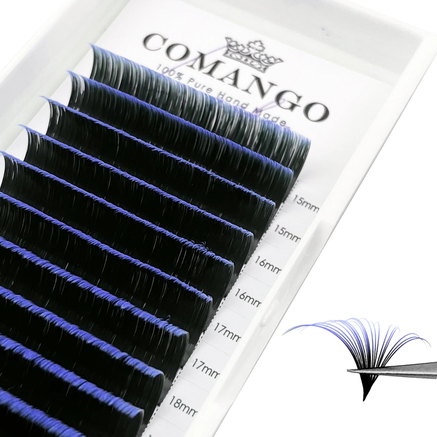 Colorful Lashes Purple Blue Brown Green Red Pink Yellow Easy Fan Eyelash Extensions Colored Faux Mink Lashes Makeup