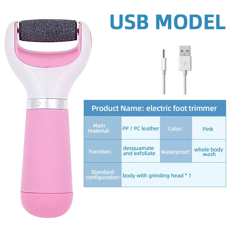 Usb-fotvårdsverktyg Död hud förhårdnadsborttagare Fotslipmaskin Pedikyrverktyg Fotvårdsslipmaskin