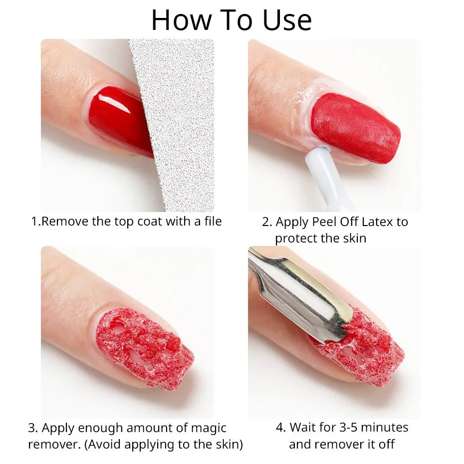 2pcs Magic Remover Nail Gel Polish Fast Remover Gel Polish 15ML Soak Off UV LED Cleaner Function Gel Remove Manicure Tool