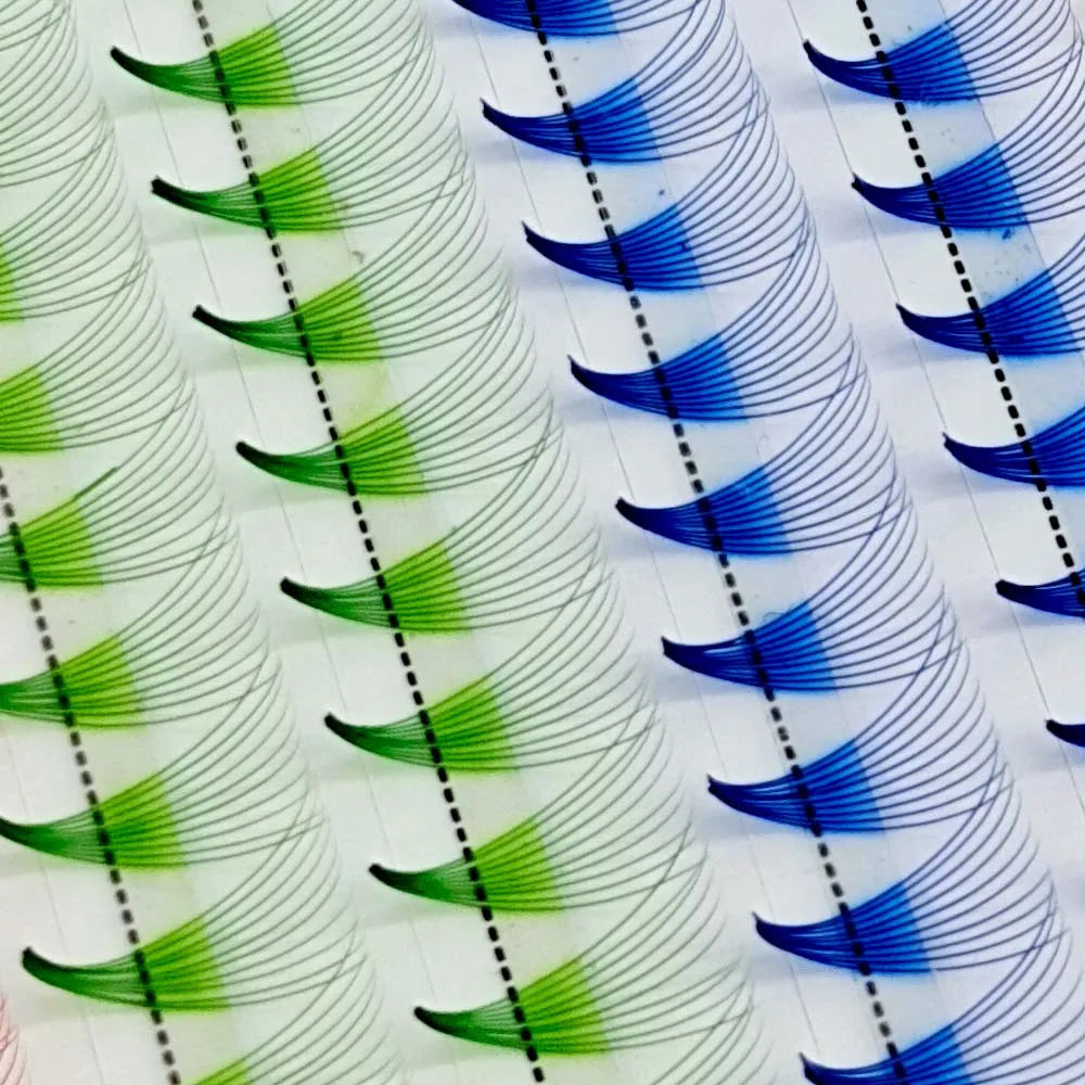 6 Color CD Curl False Eyelashes 10D 0.05/0.07 Thickness Mix Colored Lashes Volume