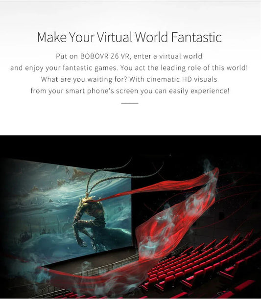 Bobo VR Z6 3D Virtual Reality Glasses Bluetooth Headset