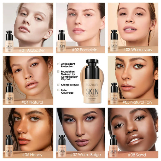 Waterproof Matte Face Liquid Foundation Full Coverage Concealer