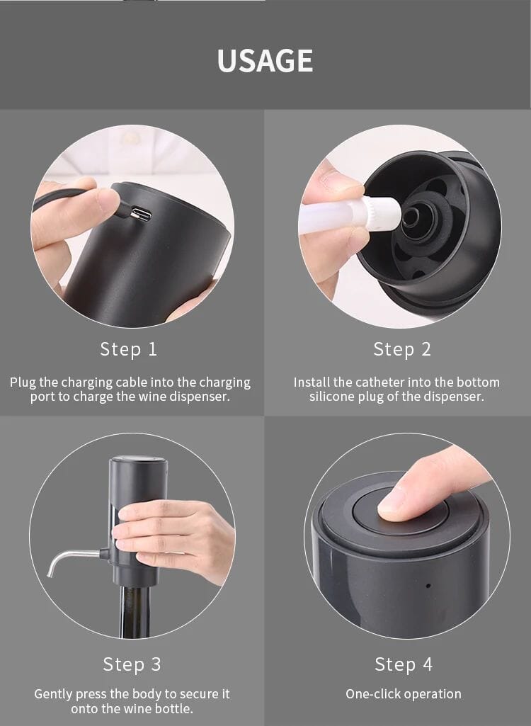 Electric Wine Aerator & Dispenser – Automatic Decanter for the Perfect Wine Experience