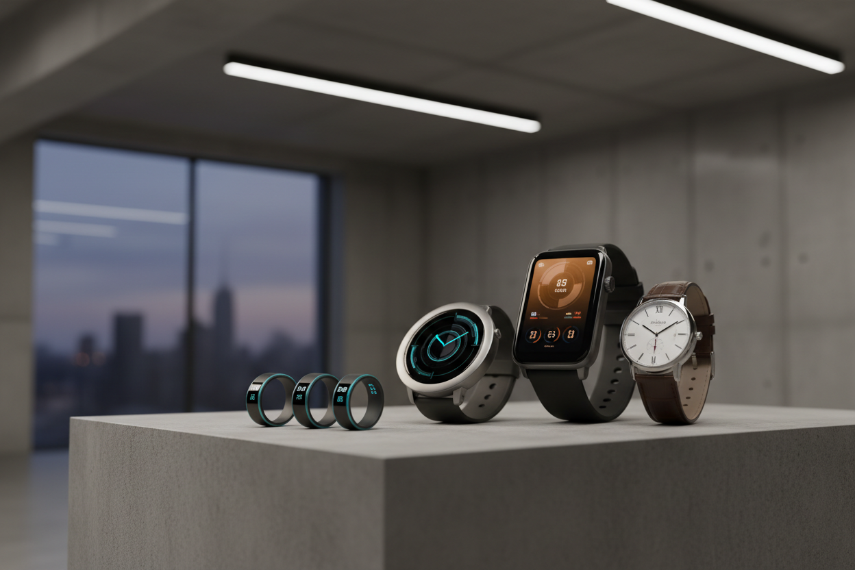 Elegant herrklocka med brunt läderarmband och romerska siffror, SmartnessBuyShop modeaccessoar