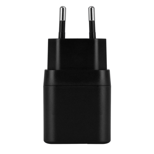 USB-C-väggladdare, 1x USB-C PD, 20 W, svart (ny)