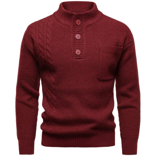Herrmode Brittisk Henry Stand Collar-tröja