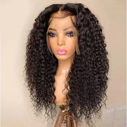Front Lace Wig European And American Style Wig Female New Mid-length Curly Hair Chemical Fiber Wig Factory Spot