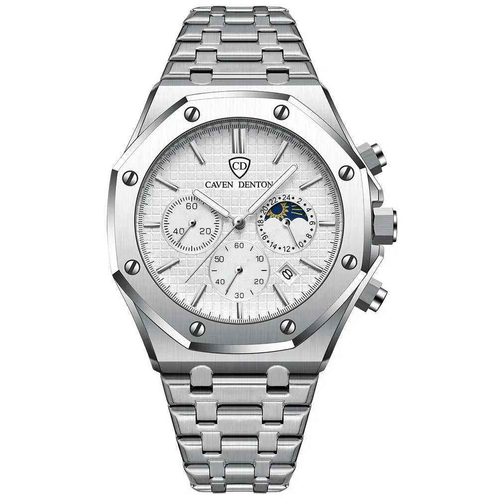 Waterproof High-Grade Three Eyes And Six Needles Multi-Functional Men's Watch
