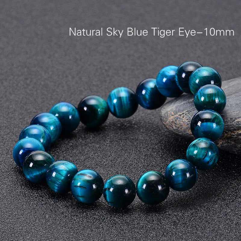 Natural Stone Blue Tiger Eye Stone Bracelet