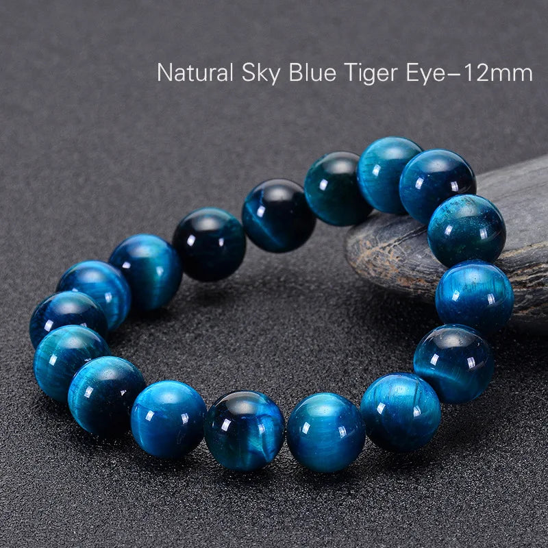 Natural Stone Blue Tiger Eye Stone Bracelet