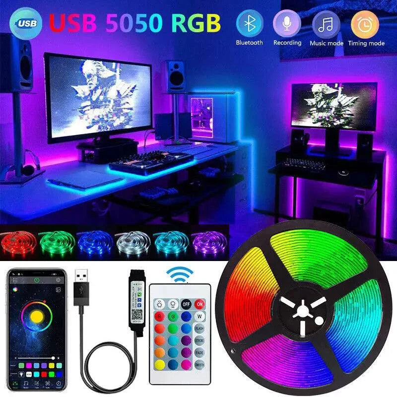 Bluetooth LED-remsa med smart SMD-teknik och appstyrning för flexibel heminredning och TV-bakgrundsbelysning