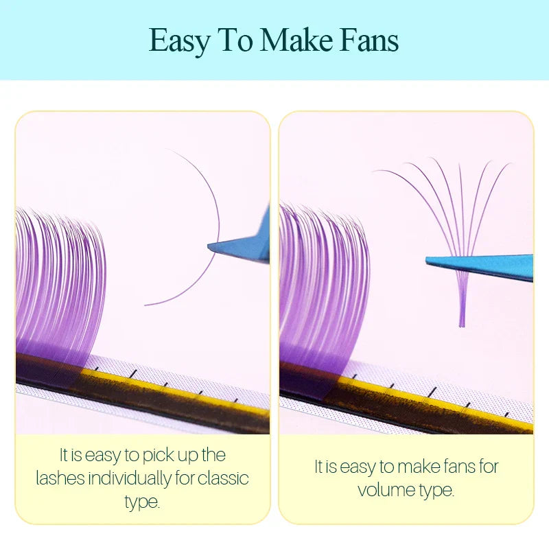 H&amp;L New C/D/CC Curl 0.07 mm Mix Length False Lashes Eyelash Individual Colored Lashes Faux Eyelash Extensions