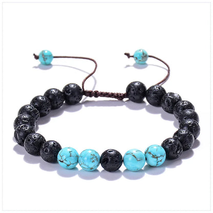 8mm Turquoise Volcanic Stone Bracelet
