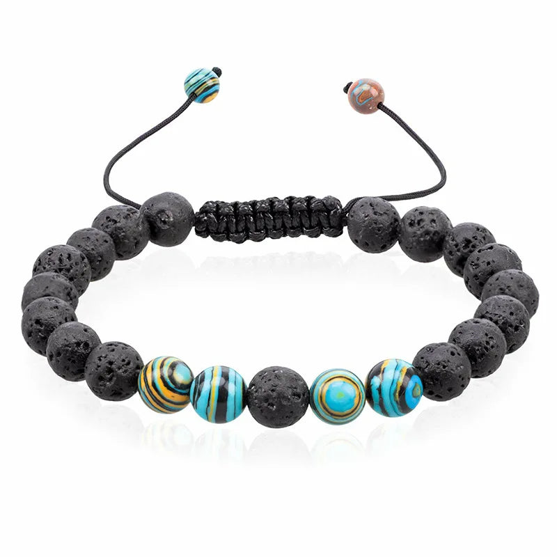 8mm Turquoise Volcanic Stone Bracelet