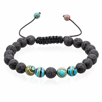 8mm Turquoise Volcanic Stone Bracelet