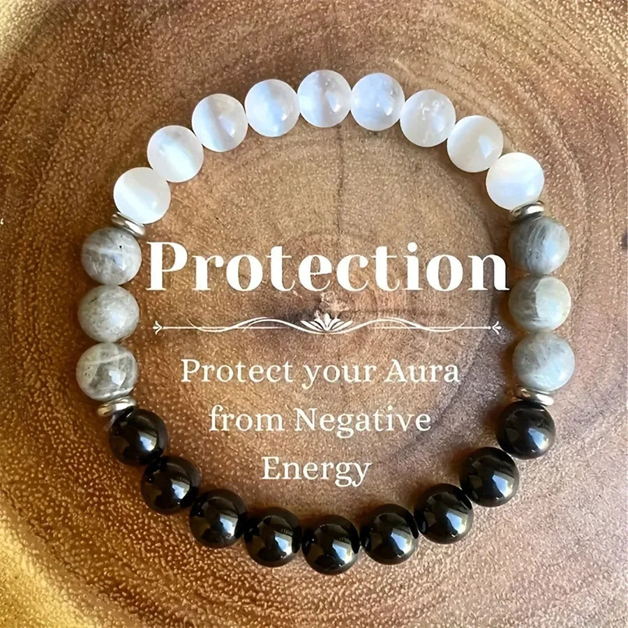 8mm Natural Stone Elastic Bracelet Handmade Love Wealth Prosperity Success Yoga Beaded Bracelet Jewelry for Women