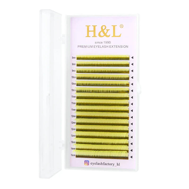 H&amp;L New C/D/CC Curl 0.07 mm Mix Length False Lashes Eyelash Individual Colored Lashes Faux Eyelash Extensions