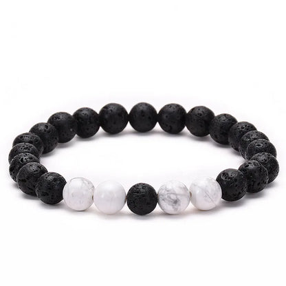 8mm Turquoise Volcanic Stone Bracelet