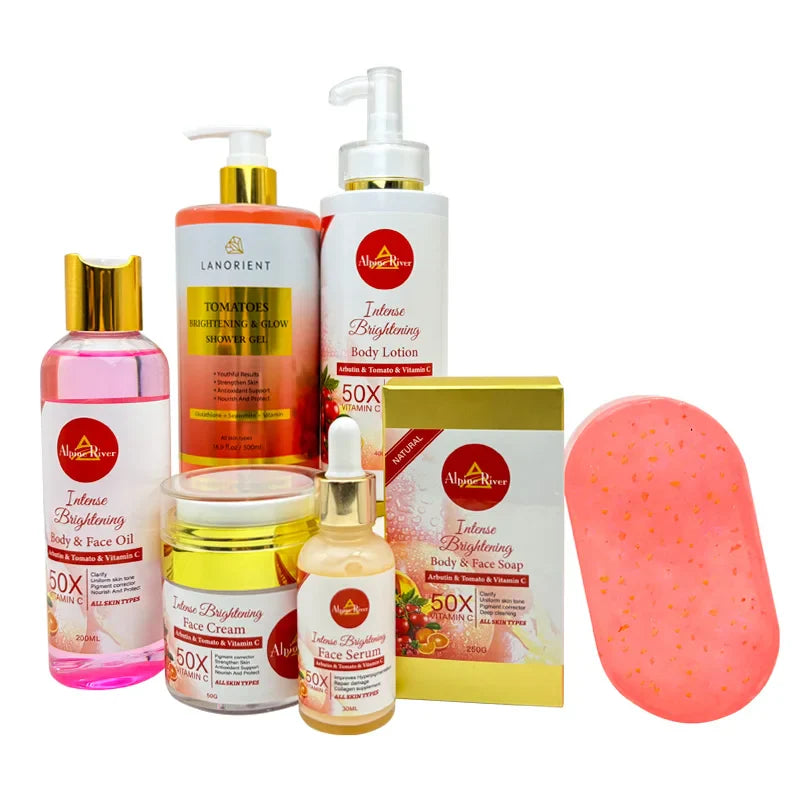 Arbutin Organic Skin Whitening Remove Dark Spot Tomato Skin Care Set