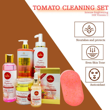Arbutin Organic Skin Whitening Remove Dark Spot Tomato Skin Care Set