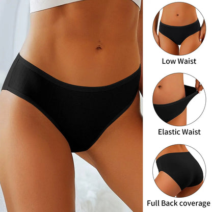 10pcs Hipster Panties Women's Cotton Underwear XS- XXL