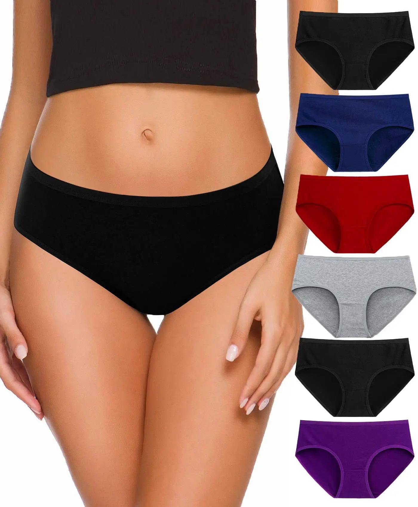 10pcs Hipster Panties Women's Cotton Underwear XS- XXL