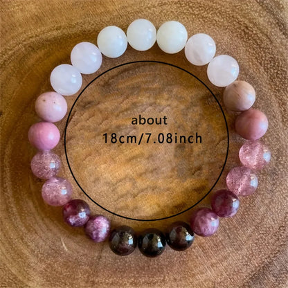8mm Natural Stone Elastic Bracelet Handmade Love Wealth Prosperity Success Yoga Bead Bracelet Jewelry for Women