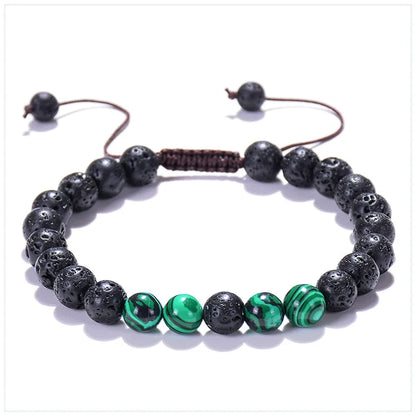 8mm Turquoise Volcanic Stone Bracelet