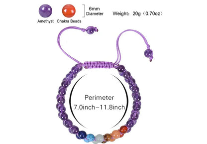 6mm Natural Amethyst Pink Crystal Double Layer Bracelet