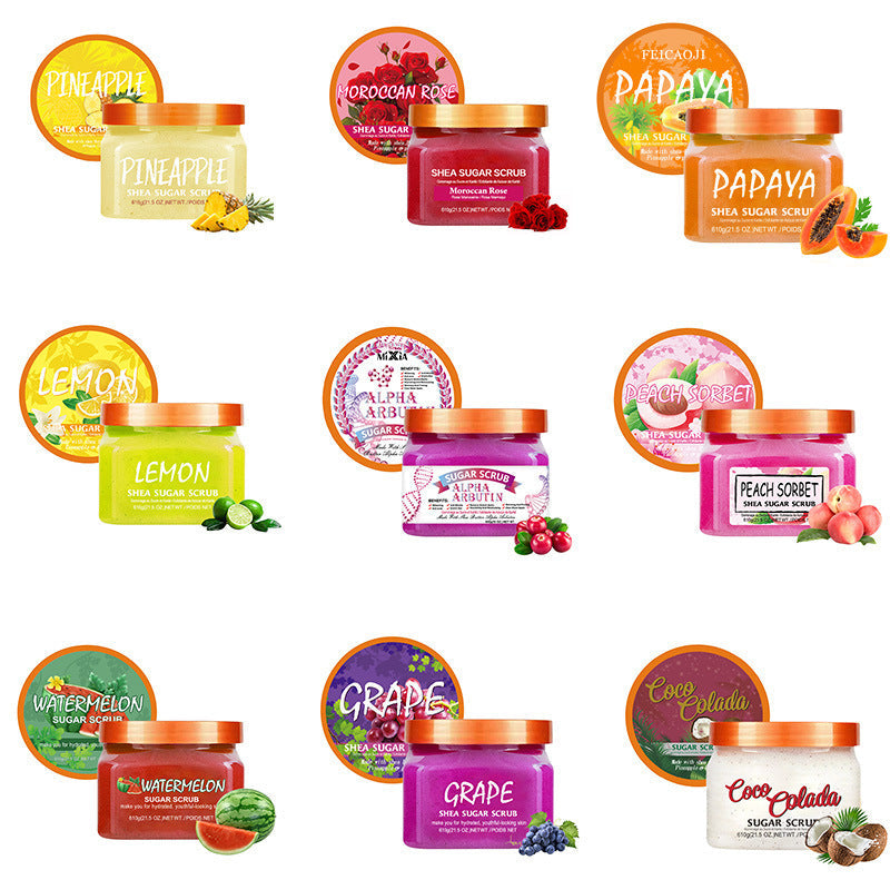 Sugar scrub skin care arbutin sugar exfoliating body scrub 610gr