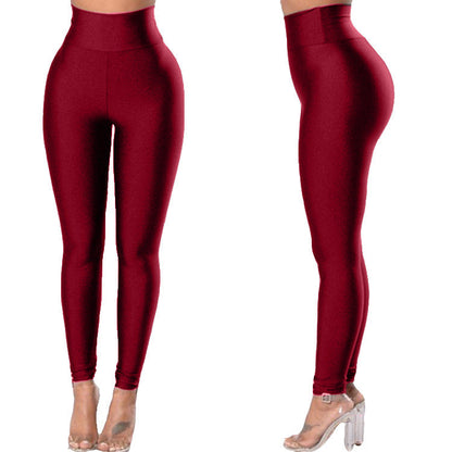 High Waist High Elastic Leisure Sports Yoga Running Leggings Women