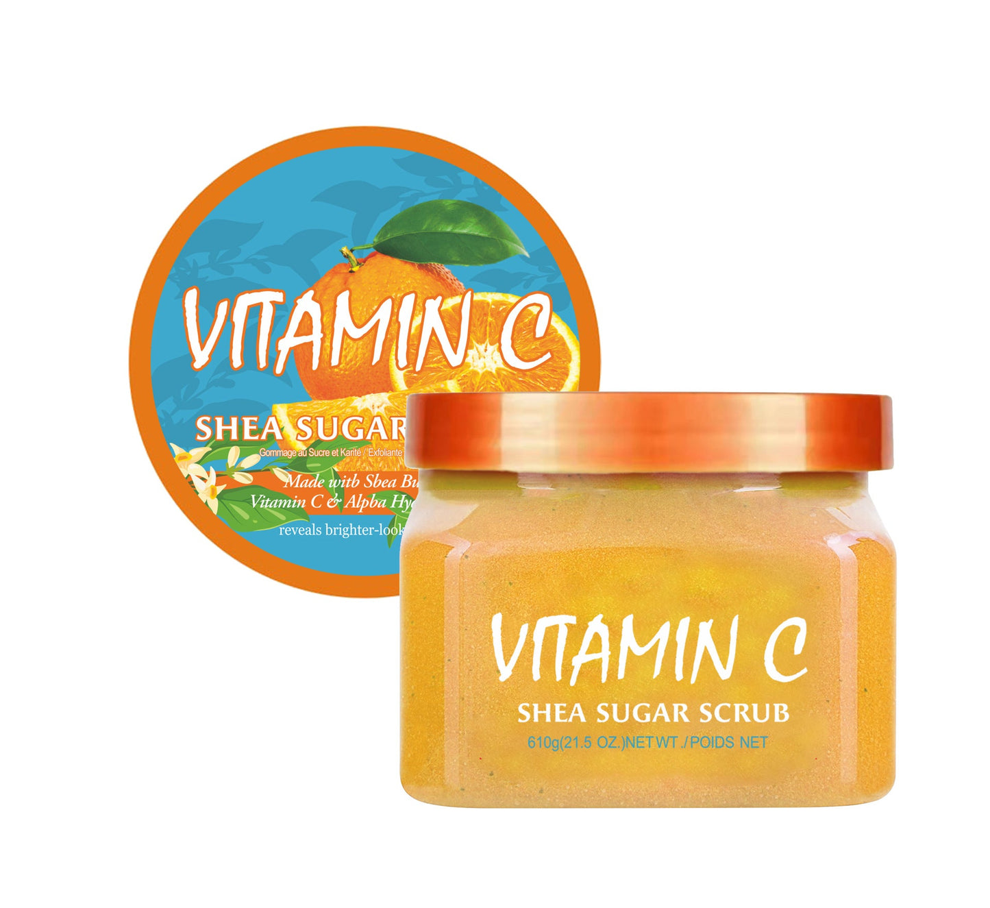 Sugar scrub skin care arbutin sugar exfoliating body scrub 610gr