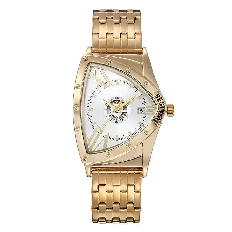 Fashionable Non-Mechanical Creative Triangular Dial Waterproof Men's Watch
