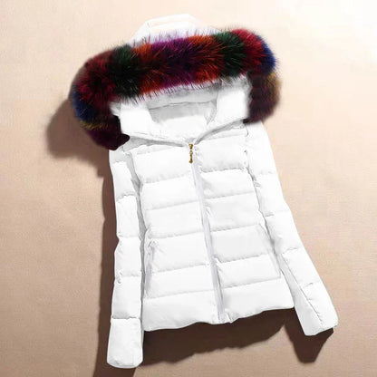 Parkas Short Coat Cotton Down Jackets Slim Casual Thick Warm Hooded Zippers Outerwear