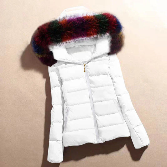 Parkas Short Coat Cotton Down Jackets Slim Casual Thick Warm Hooded Zippers Outerwear