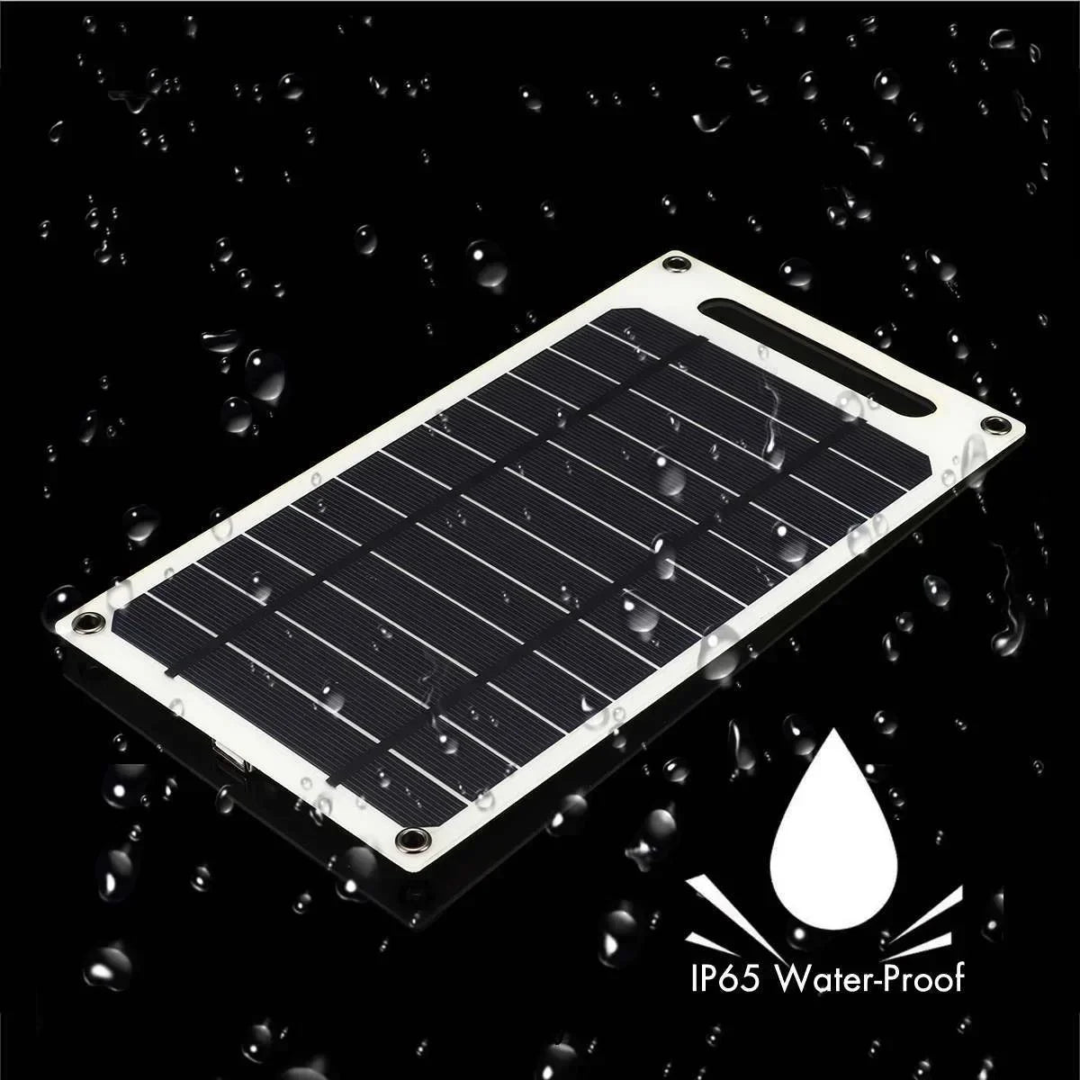 30W Solar Panel With USB Waterproof Outdoor Hiking and Camping Portable Battery Mobile Phone Charging Bank Charging Panel 6.8V