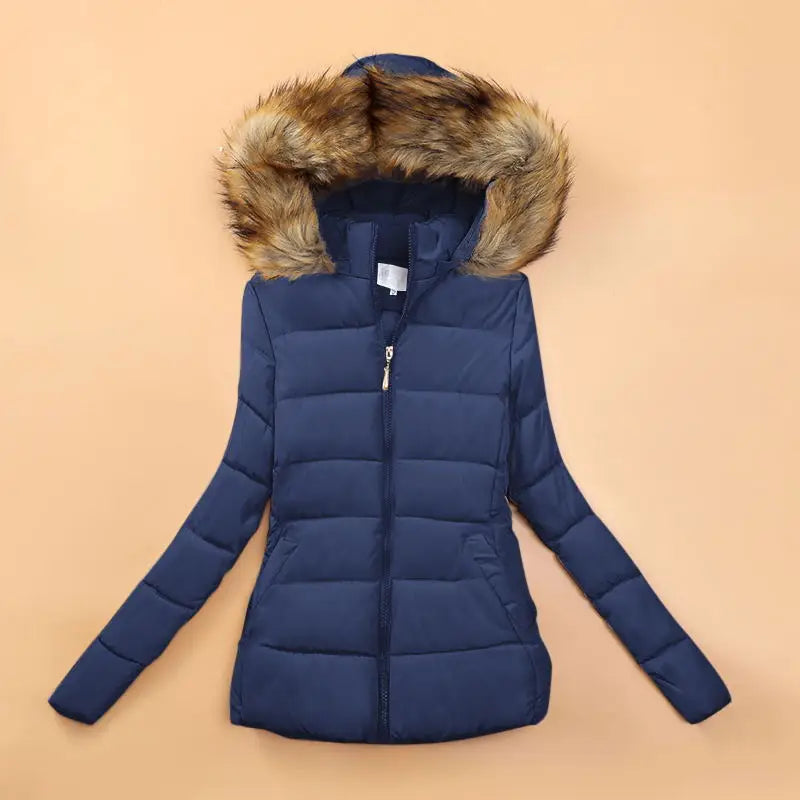 Parkas Short Coat Cotton Down Jackets Slim Casual Thick Warm Hooded Zippers Outerwear