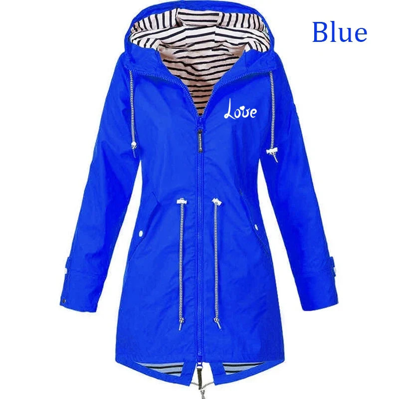 Windproof Waterproof Jacket Outdoor Climbing Long Sleeve Windbreaker Raincoat (S-5XL)