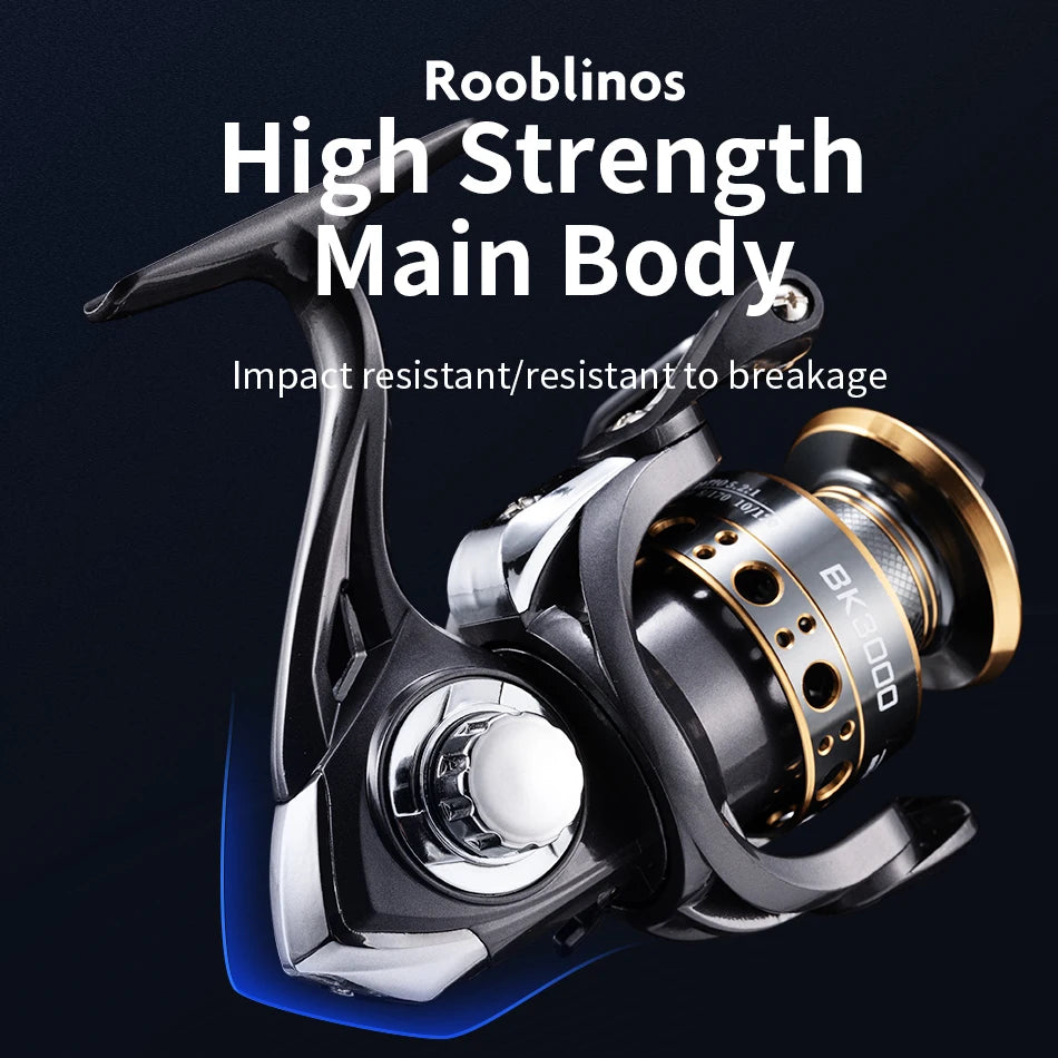 Rooblinos BK Spinning Fishing Reels For Saltwater Freshwater Metal