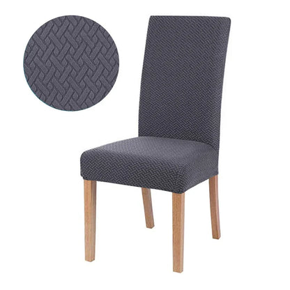 Elastic Chair Cover Stretch Thick Jacquard Chair Slipcovers for Dining Room Kitchen Hotel Wedding Banquet