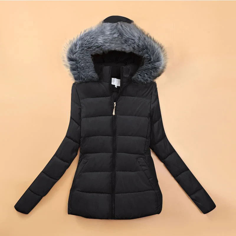 Parkas Short Coat Cotton Down Jackets Slim Casual Thick Warm Hooded Zippers Outerwear