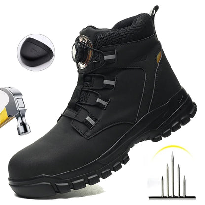 Waterproof safety boots for men, steel toe cap, work boots 
