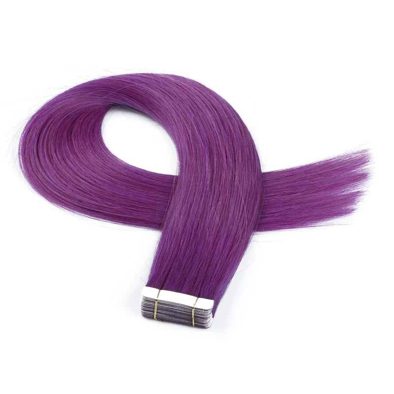 Colorful Tape In Human Hair Extensions 40pcs, 24" 26"