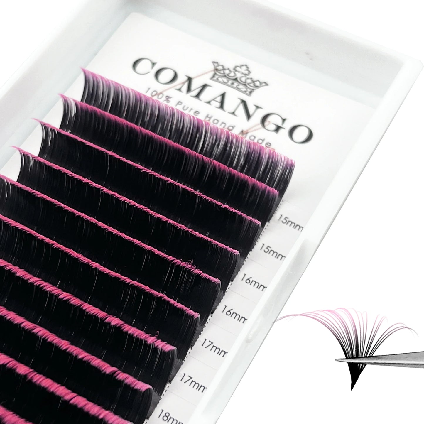Colored EyeLash Extensions 1s Auto Flowering Easy Fanning Lash Extension Ombred Lashes Rapid Blooming Fan Lashes Makeup