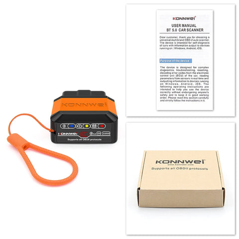 Car Scanner Bluetooth 5.0 for Android/IOS KONNWEI KW905 OBD2 – Engine Diagnostic Tool 