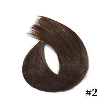 14" human hair straight invisible halo wire clip in hair extension